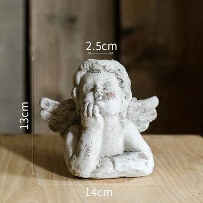 European Retro Angel Candle Holder Literary Nostalgia Cupid Candlesticker Holder