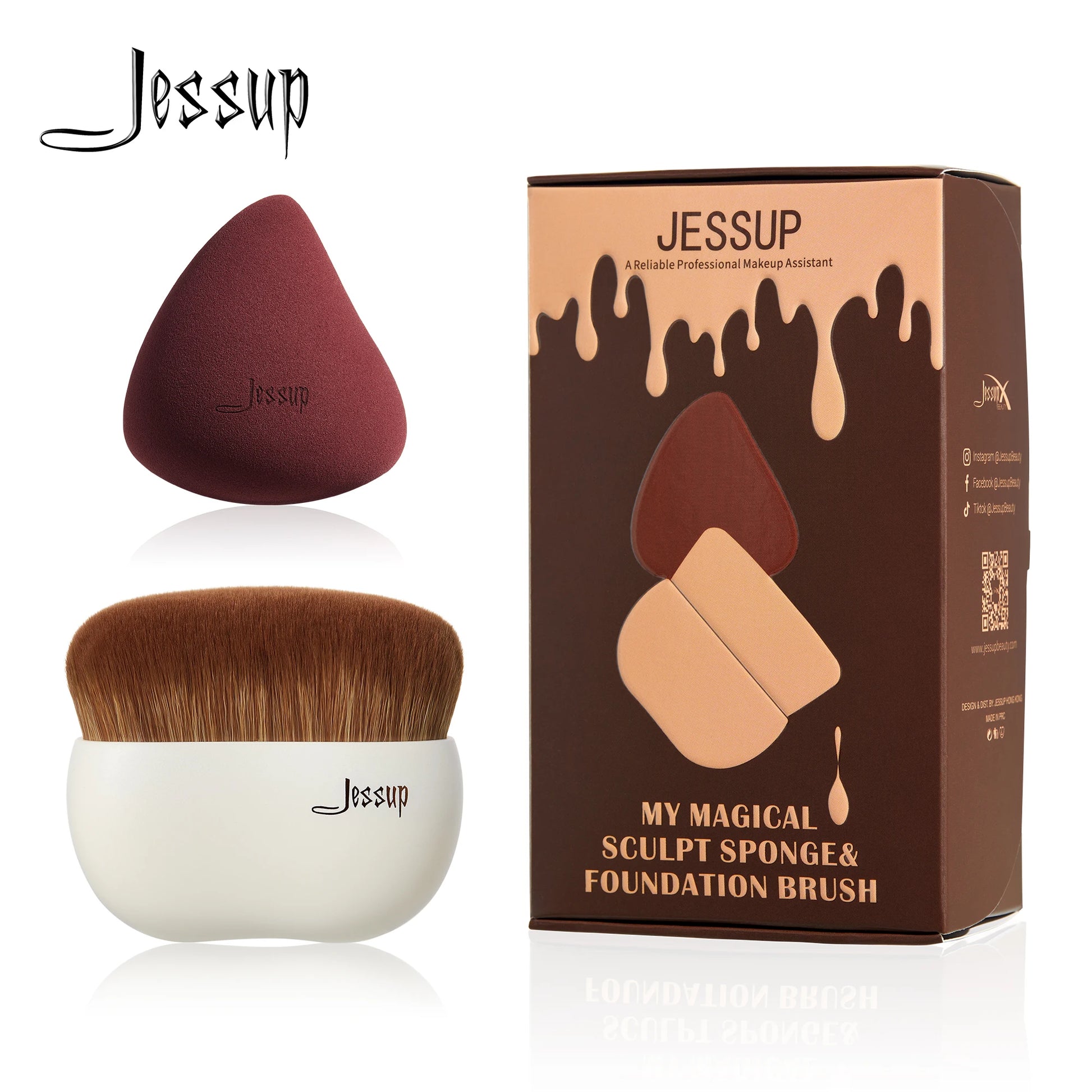 Jessup Makeup Brush Foundation Brush With Makeup