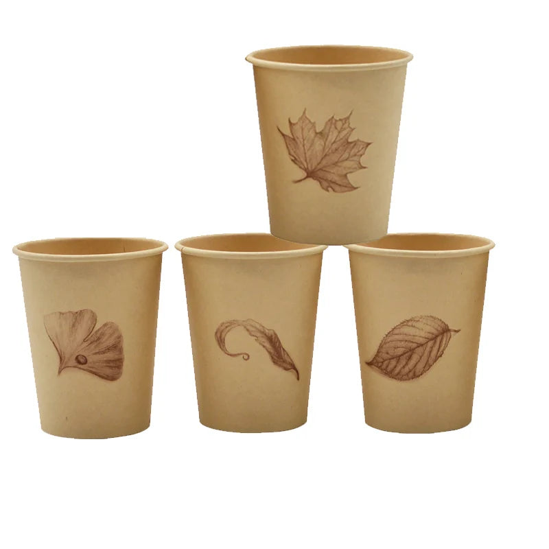 8 Oz Eco Friendly Degradable Paper Cup Disposable Coffee Cup Bamboo Fiber Paper