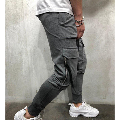 QC Custom High Quality Plain Skinny Cargo Joggers Pants Drawstring Oversized