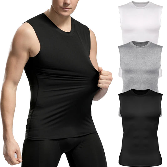 Compression Shirts Men Sleeveless Tank Top Slimming Undershirt Body Shaper