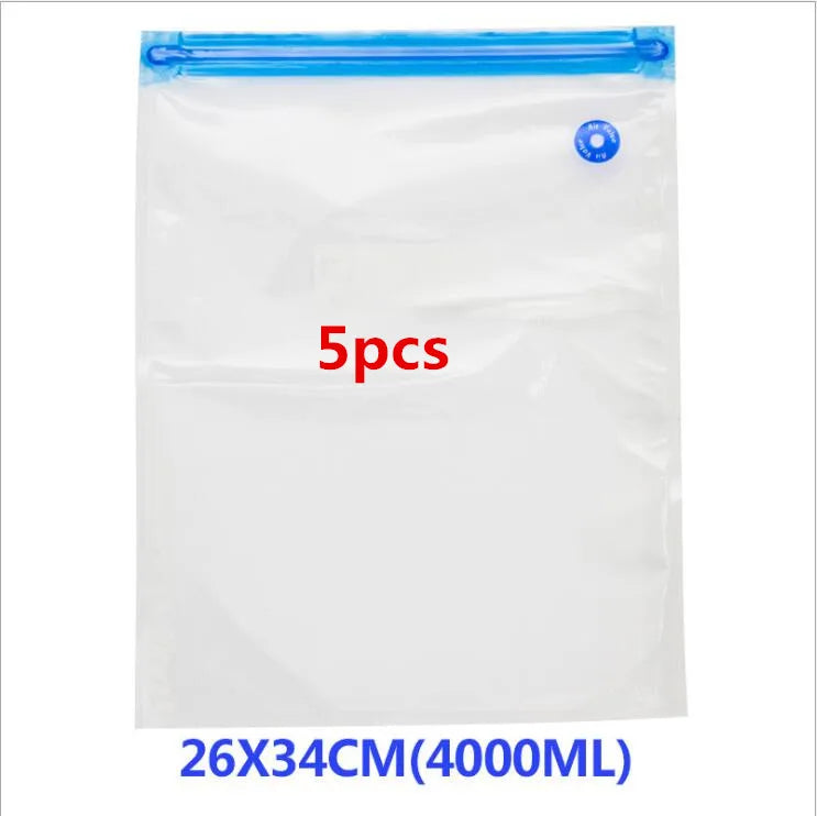 Kitchen Vacuum Machine 5 Size Vacuum Bag Kitchen Transparent Storage Bag Saving