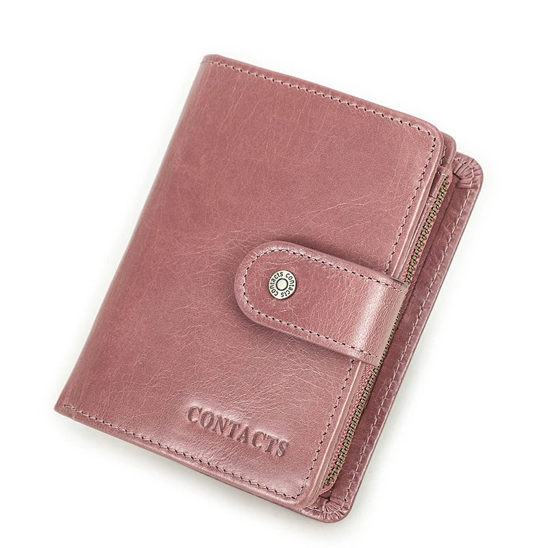 CONTACT'S Genuine Leather RFID Vintage Wallet Men