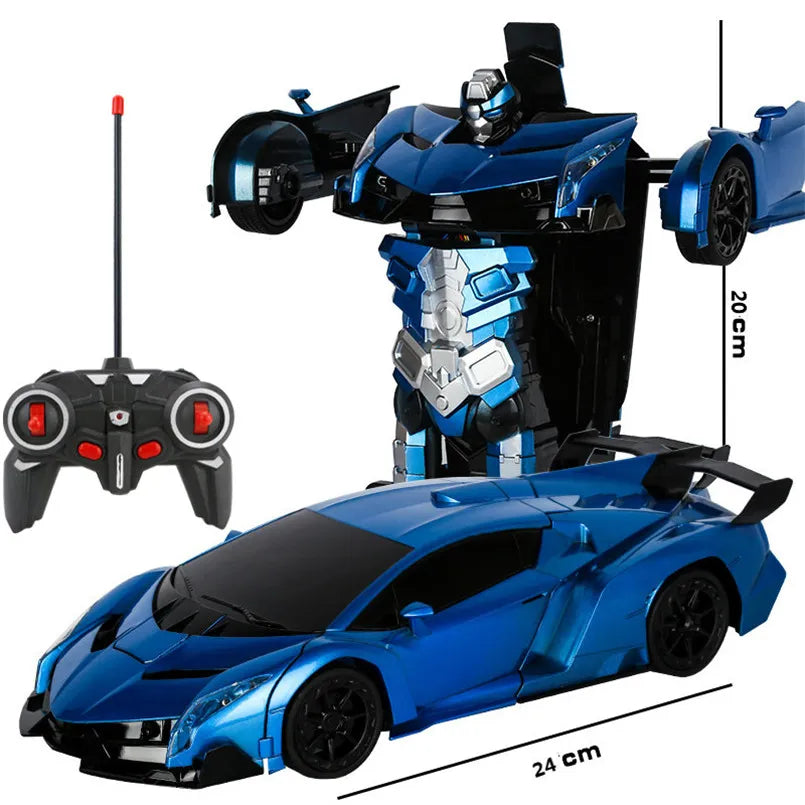 2 in 1 Electric RC Car Transformation Robots Children Boys Toys Remote Control