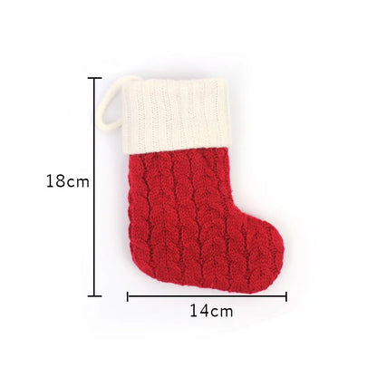 Letters Christmas Stocking New Knitting Christmas Tree Pendant Decorations