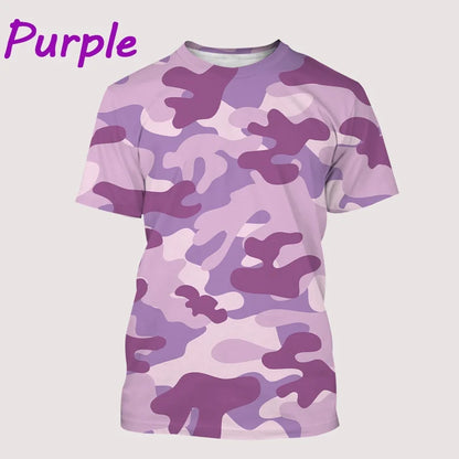 Summer Camouflage T Shirts Unisex T-Shirt Casual Short Sleeve