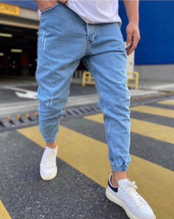 Fashion Streetwear Men Jeans Big Pocket Denim Cargo Pants Hip Hop Jeans Men