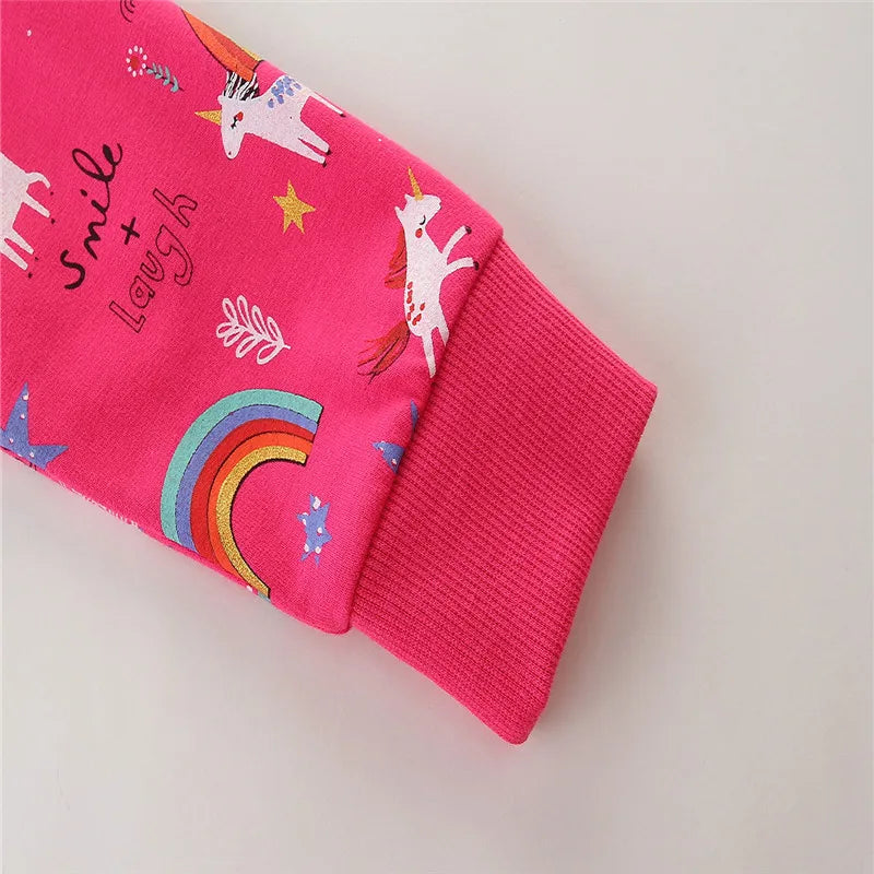 Jumping Meters New Arrival Autumn Winter Sweatshirts for Girls Animals Applique