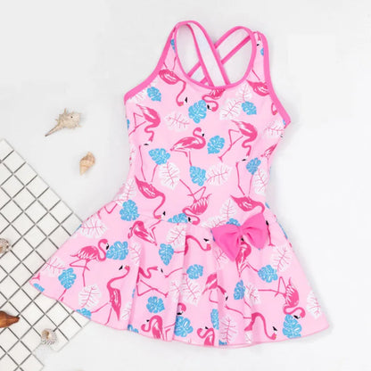 Girls Swimsuit Children Swimwear One-Piece Swimming Skirt Bikini Kids Summer