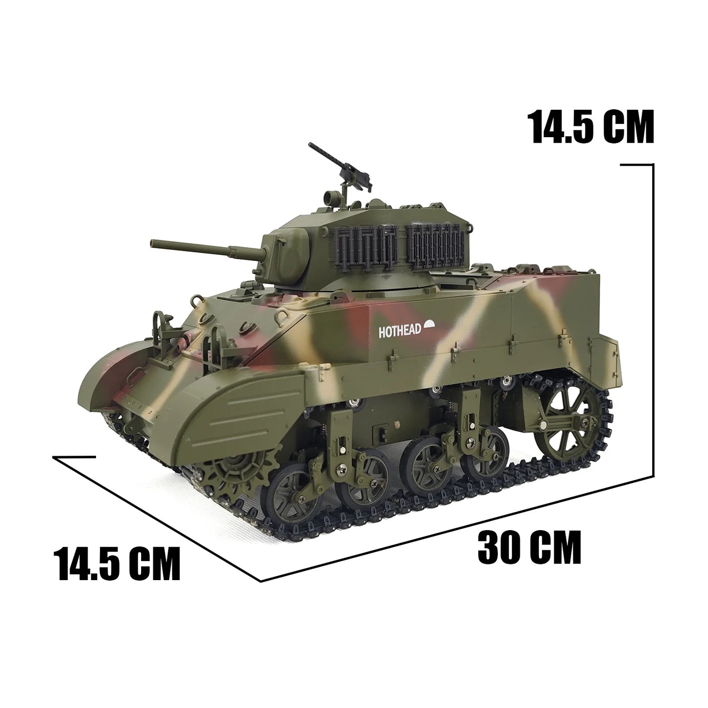 Coolbank U.S. Stuart M5a1 Stuart Rc Tank Model Smoking Sound and Light Electric