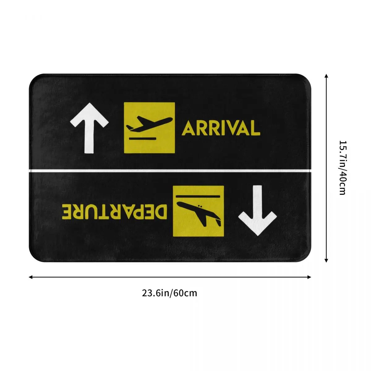 Arrivals Departures the Exit Mat Flannel Rug Non-Slip Welcome Mats