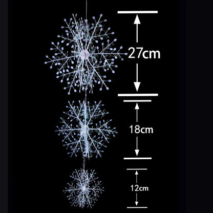 (6pcs) Christmas Artificial Snowflake Tree Decor Christmas Decorations