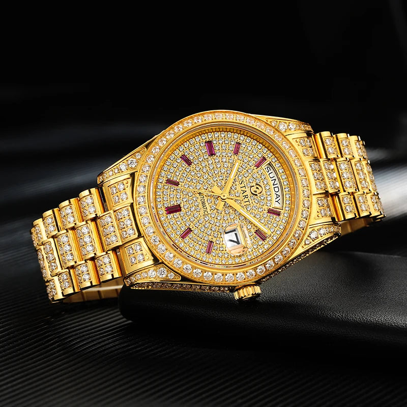 【START】Men's Automatic Mechanical Watch Diamond Watch Swiss Quality