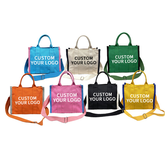 New Trendy Solid Casual Portable Designer Handbags Famous Brands Canvas Tote