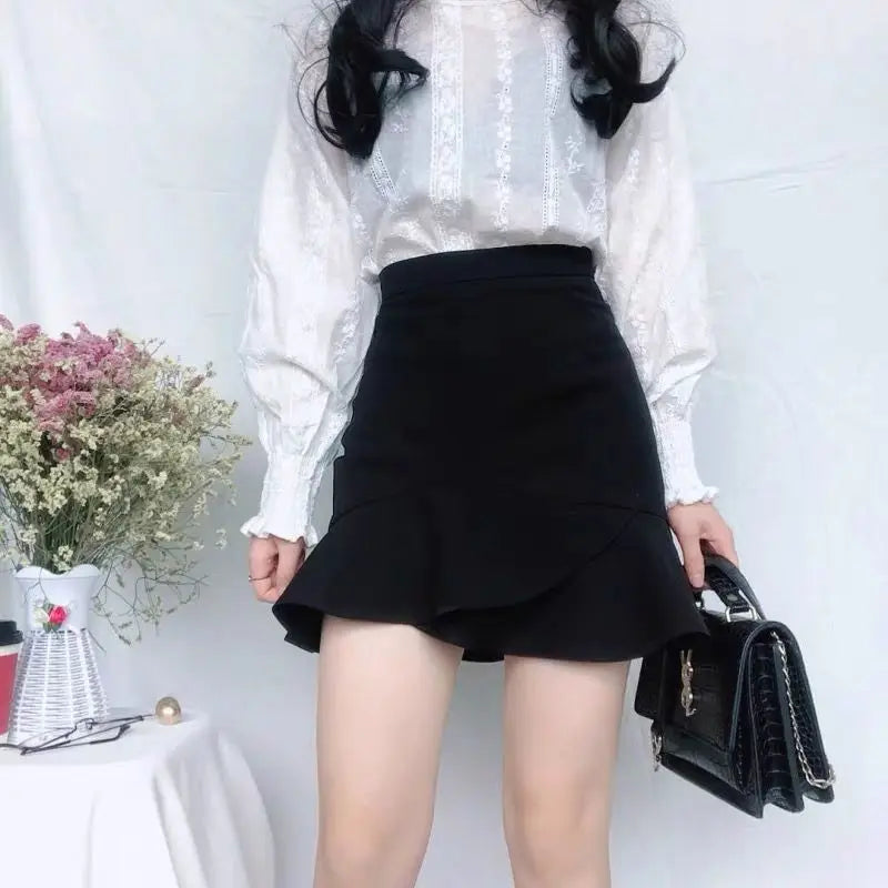 Skirts Women Summer Ruffles Korean Style Hip-Skirt Slender Mini skirt