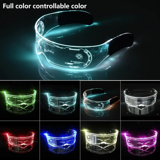 Colorful EL Luminous Glasses LED Light Up New Year Decoration