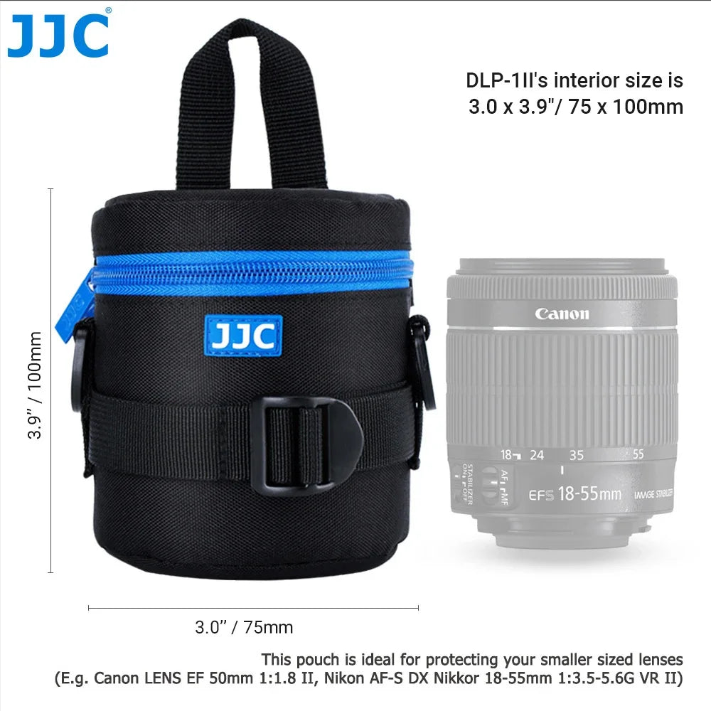 JJC Luxury Camera Lens Bag Pouch Case for Canon Lens Nikon Sony Olympus Fuji