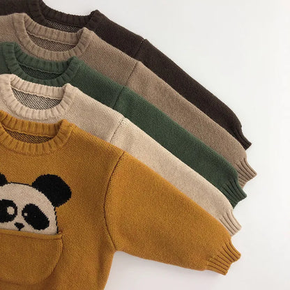 MILANCEL Kids Baby Clothes Sweaters Pullover Cartoon Boys Girls Knitwear Korean