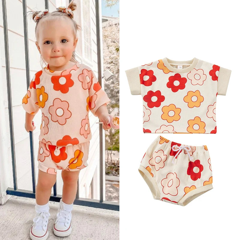 2022 0-3.5YCute Baby Girls Clothing Toddlers Summer Creative Printing Short