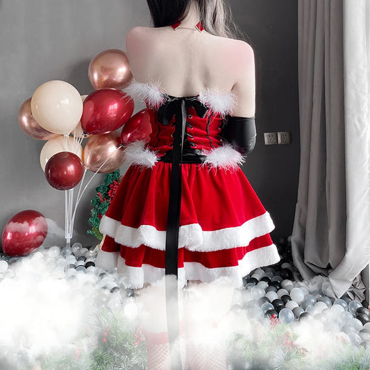 Women Christmas Xmas Sexy Lady Santa Claus Cosplay Costume Sexy Lingerie Winter