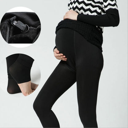 Large Size Maternity Winter Warm Leggings Pregnancy Thick High Waist Pants