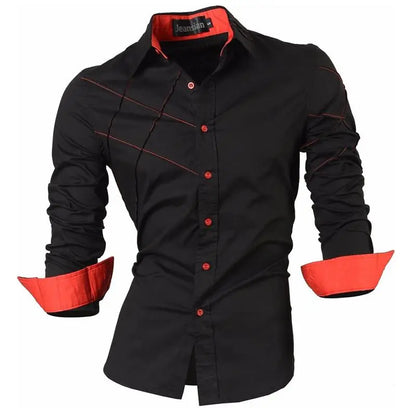 Jeansian Spring Autumn Features Shirts Men Casual Shirt New