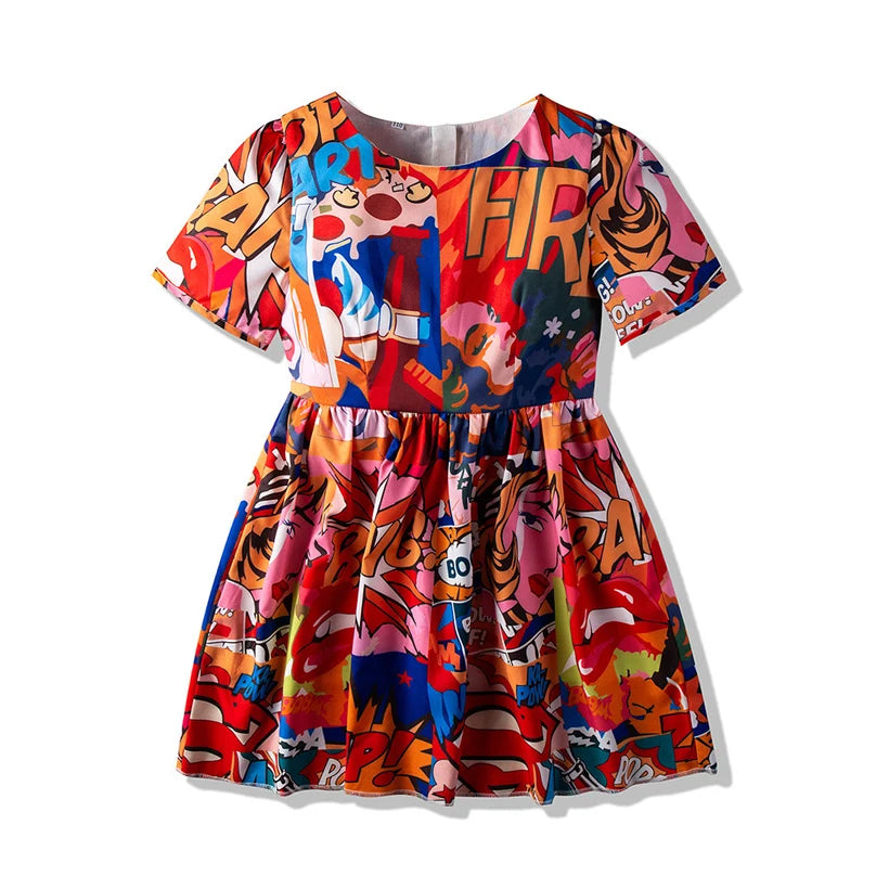 Girls Summer Dress Kids Clothes 2020 Baby Girl Dress Robe Fille Printed for Girl