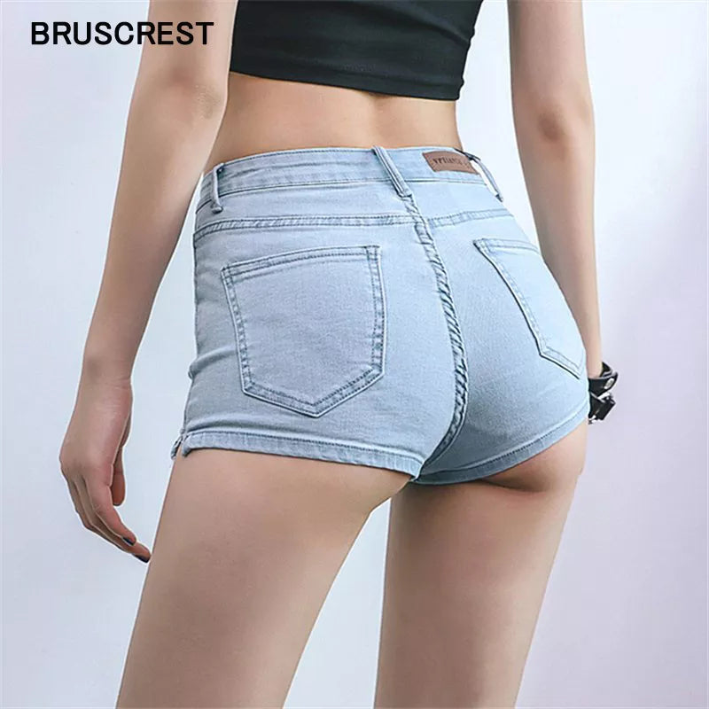 Summer Jeans Mini High Waist Shorts Women Booty Shorts Kawaii Sexy Denim Shorts