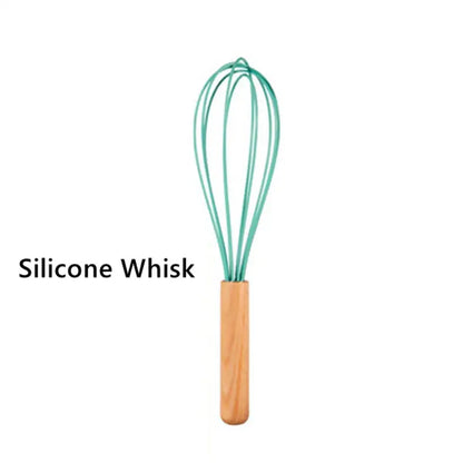 Food Grade Silicone Kitchenware Household Wooden Beech Handle Cooking