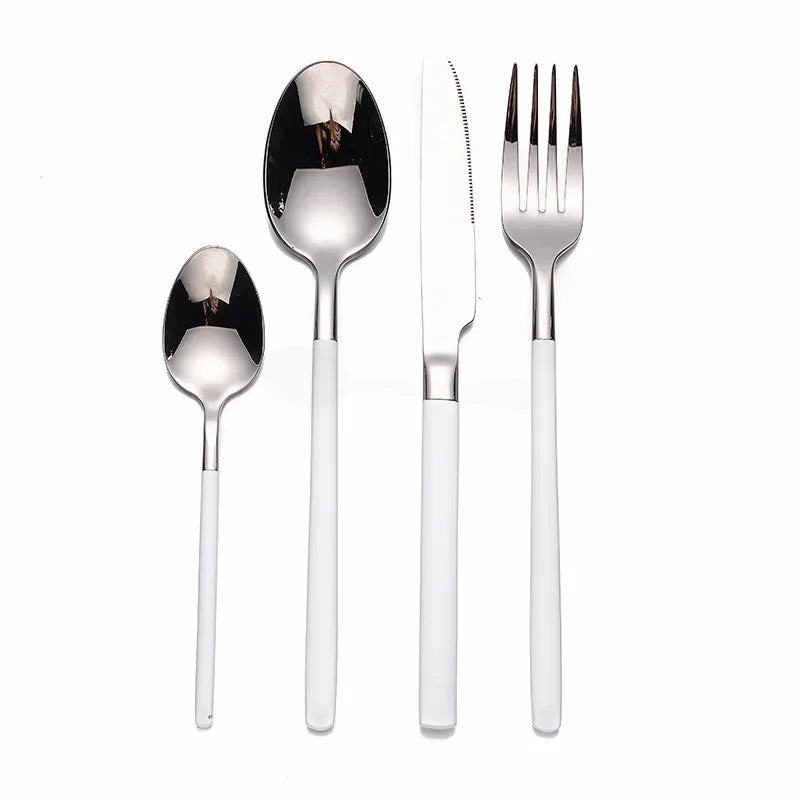 Kitchen Tableware Sets Stainless Steel 4 Pcs Silverware Cutlery Set Dinnerware