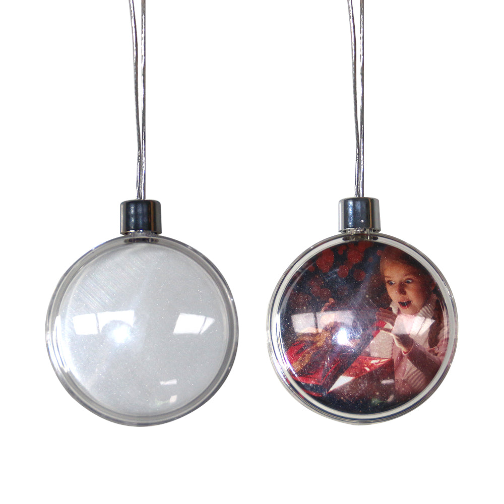 Prosub Christmas Ball Sublimation Blank Christmas Ornament Transparent Ball