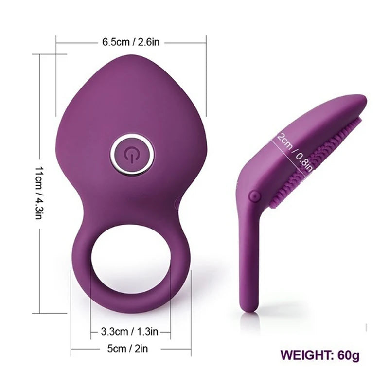 Penis Ring Sexual Intercourse Ring Vibrator Delay Premature Ejaculation Male