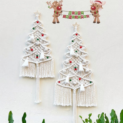 Macrame Christmas Tree White Pine Tree Christmas Wall Hanging Boho Christmas