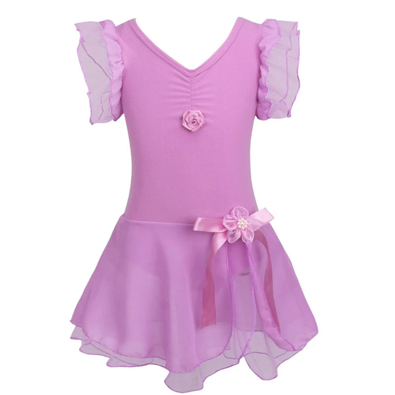 Kids Girls Tutu Ballet Dance Dress Leotard Gymnastic Fancy Dancewear Dance