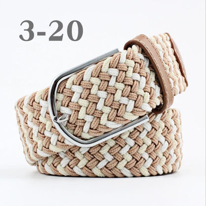 ZLD 60 Colors Female Casual Knitted Pin Buckle Men Belt