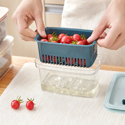 Refrigerator Storage Box Multifunctional Kitchen Fresh-Keeping Box Vegetable