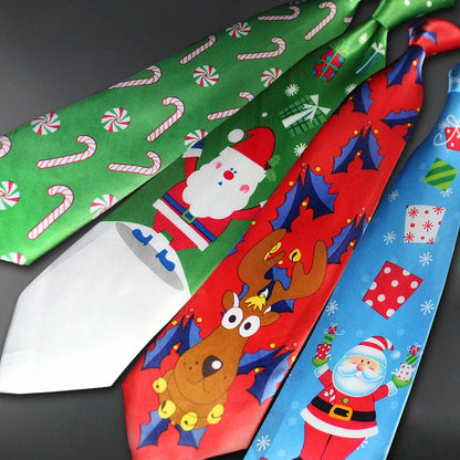 Novelty Design Christmas Ties Red Good Quality Printed Necktie Halloween