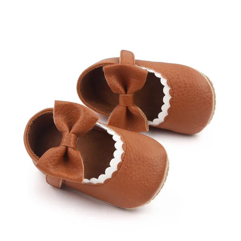 Big Bow Princess Shoes for Newborn Babies Non-Slip Baby