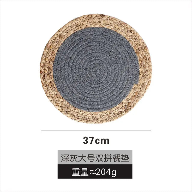 Japanese Style Table Mat Hand Woven Heat Insulation Mat Household Western Food