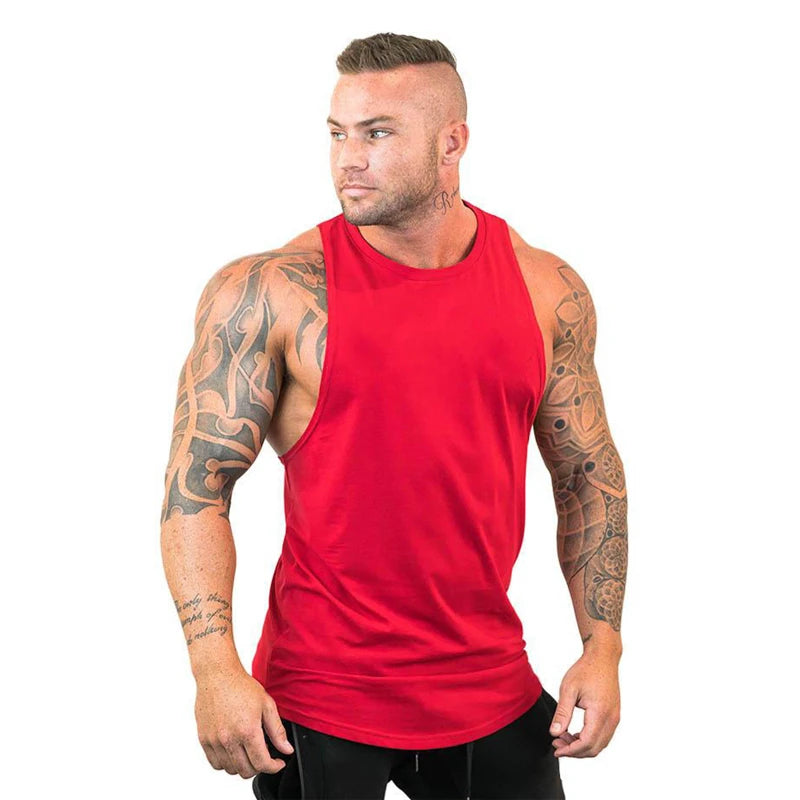 Gym Warriors Fashion Cotton Sleeveless Shirts Tank Top Men Fitness Shirt Mens