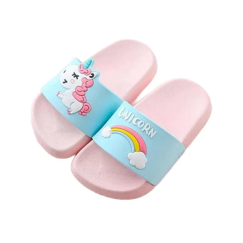 Cute Animal Pattern Slippers for Boys Girls New Summer Kids Beach Shoes Baby