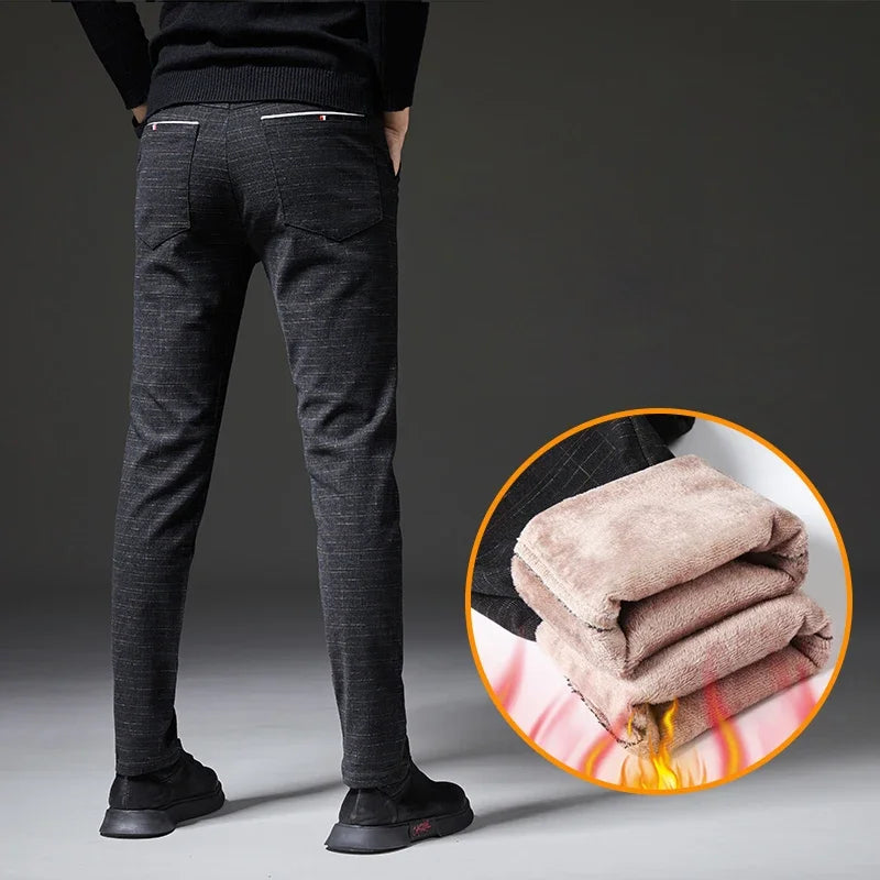 ZOENOVA Men's Pants Winter Fleece Warm Trousers