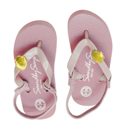 Gold Shell - Baby / Kids Flip Flops Sandal With Studs Charm for Girls