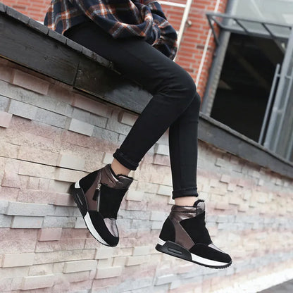 Warm Shoes Suede Leather Boots Women Winter Shoes Fashion Ins Women Sneakers