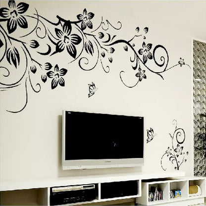 Hot DIY Wall Art Decal Decoration Fashion Romantic Flower Wall Sticker