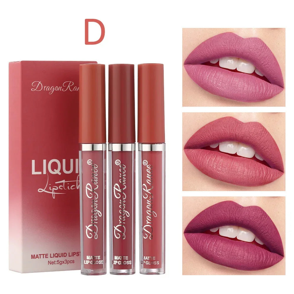 Korean Lipsticks Set Make Up for Women Beauty Cosmetics Matte