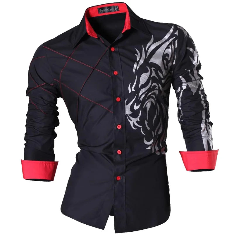 Jeansian Spring Autumn Features Shirts Men Casual Shirt New