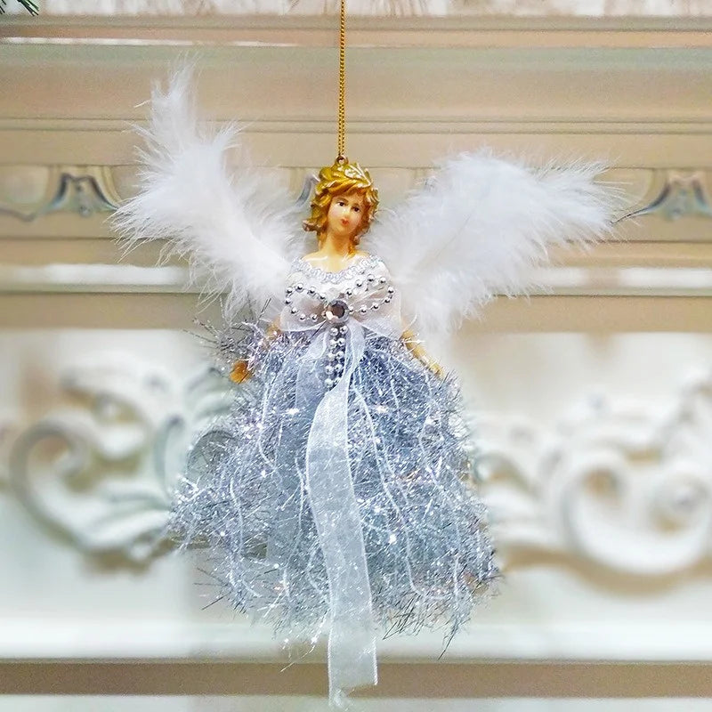 1/3/6pcs Christmas Angel Pendant Hanging Angels Christmas Tree Ornaments