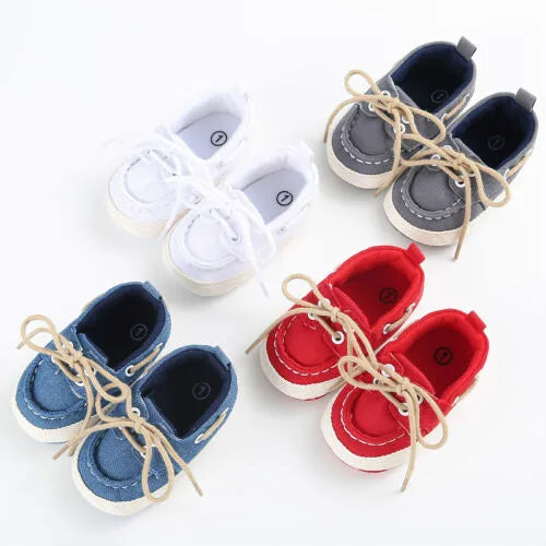 Baby Boys Girl Newborn Shoes Kids Denim Soft Sole First Walkers Toddler Sneakers