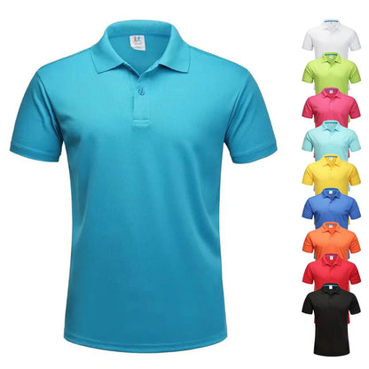 Running Dry Fit Polo Shirts Men Polyester Golf T Shirts Mens Sport T-Shirt